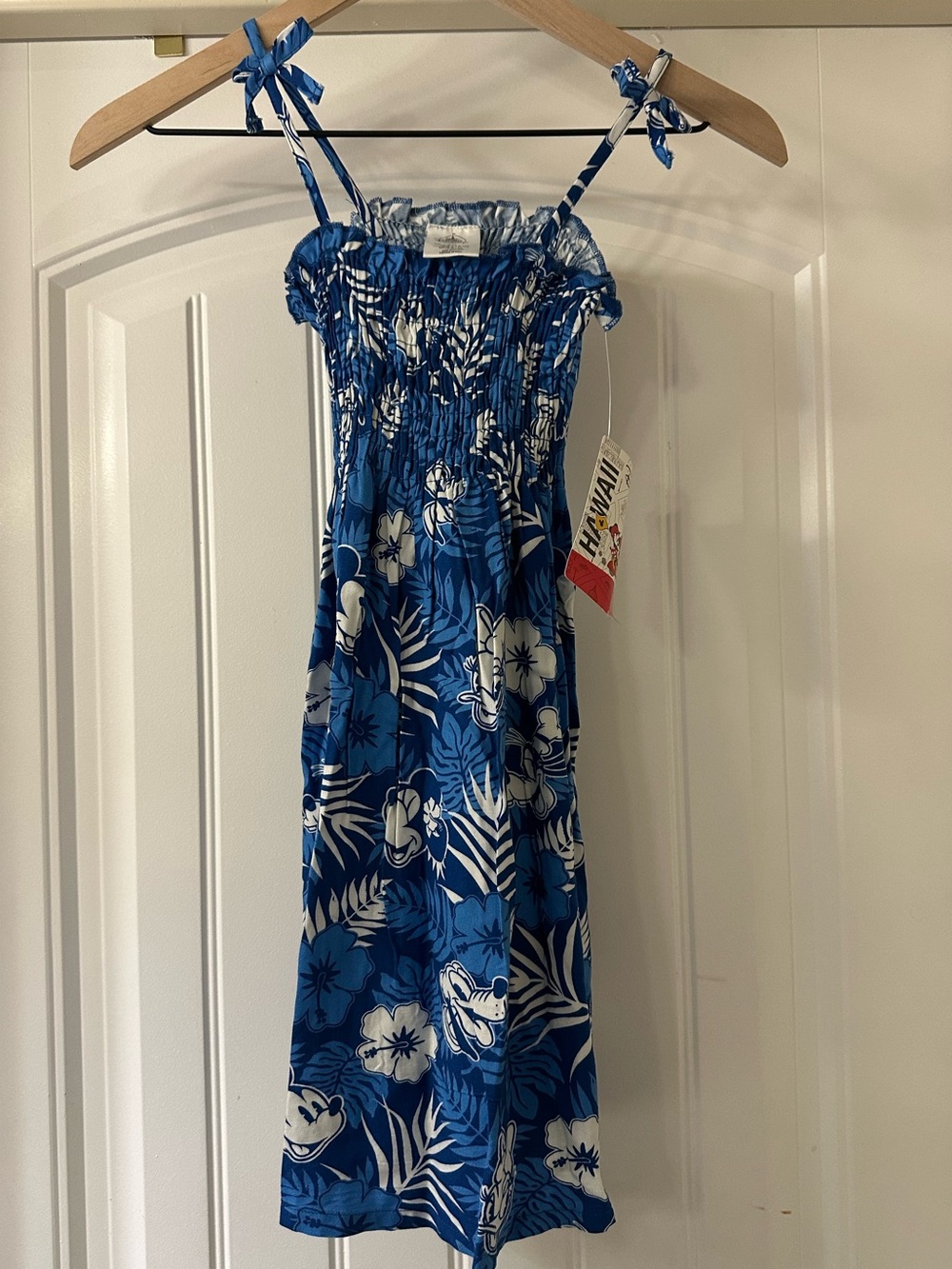 Disney Blue and White Tropical sundress disney store NWT size 5/6 deadstock